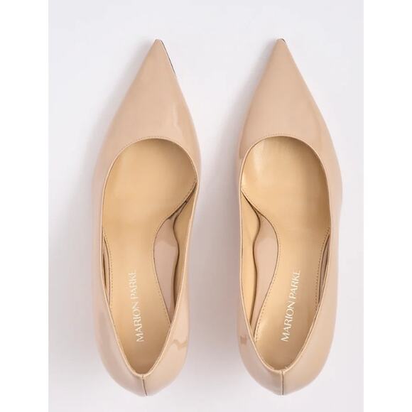 Marion Parke Classic Pump‎ 70 Powder Patent Nude Pointed Pump EU 38 - Picture 15 of 15